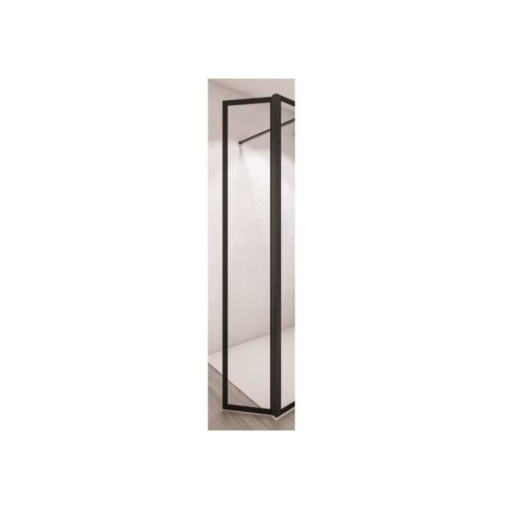 AURYS Porte de douche pivotante BALEARES ATELIER - Verre Timeless 8 mm