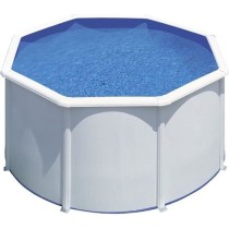 GRE - Kit Piscine hors sol acier ronde blanche Ø260 x 122 cm (Livrée