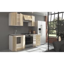 SARA Cuisine complete modulable - 5 éléments - Décor chene sonoma -