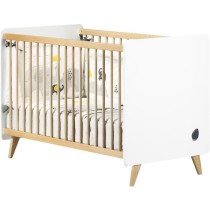 Chambre bébé duo OSLO - Lit 120x60 + Commode a langer 2 tiroirs gout