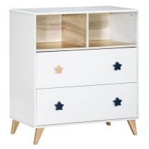 Chambre bébé duo OSLO - Lit 120x60 + Commode a langer 2 tiroirs éto