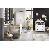 Chambre bébé trio OSLO - Lit 120x60 + Commode a langer + Armoire 3 p