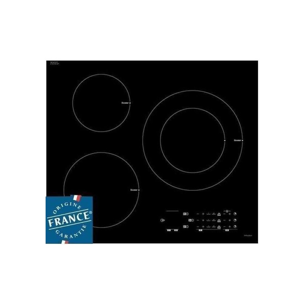 Table de cuisson induction - SAUTER - 3 zones - 7200 W - L60 x P52 cm