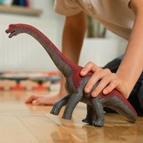 Figurine Brachiosaure, rouge avec détails réalistes, pour enfants de