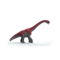 Figurine Brachiosaure, rouge avec détails réalistes, pour enfants de