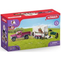 Pick-up avec remorque pour cheval, coffret figurines schleich avec 38