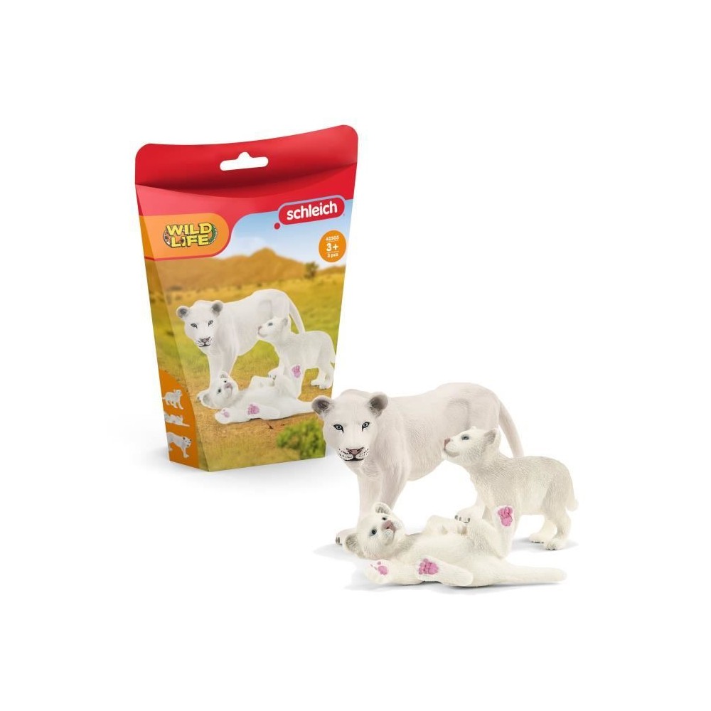 Lionne avec bébés, Coffret schleich avec figurines lion et 2 lioncea