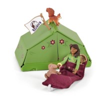 Aventures au camping de Sarah, coffret schleich avec 23 éléments inc