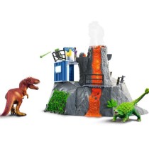 Expédition au grand Volcan, 1 figurine de chercheuse et 2 jouets dino