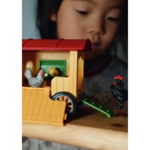 Coffret Poulailler Mobile SCHLEICH - Farm World - Avec 1 coq, 1 poulet