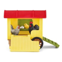 Coffret Poulailler Mobile SCHLEICH - Farm World - Avec 1 coq, 1 poulet