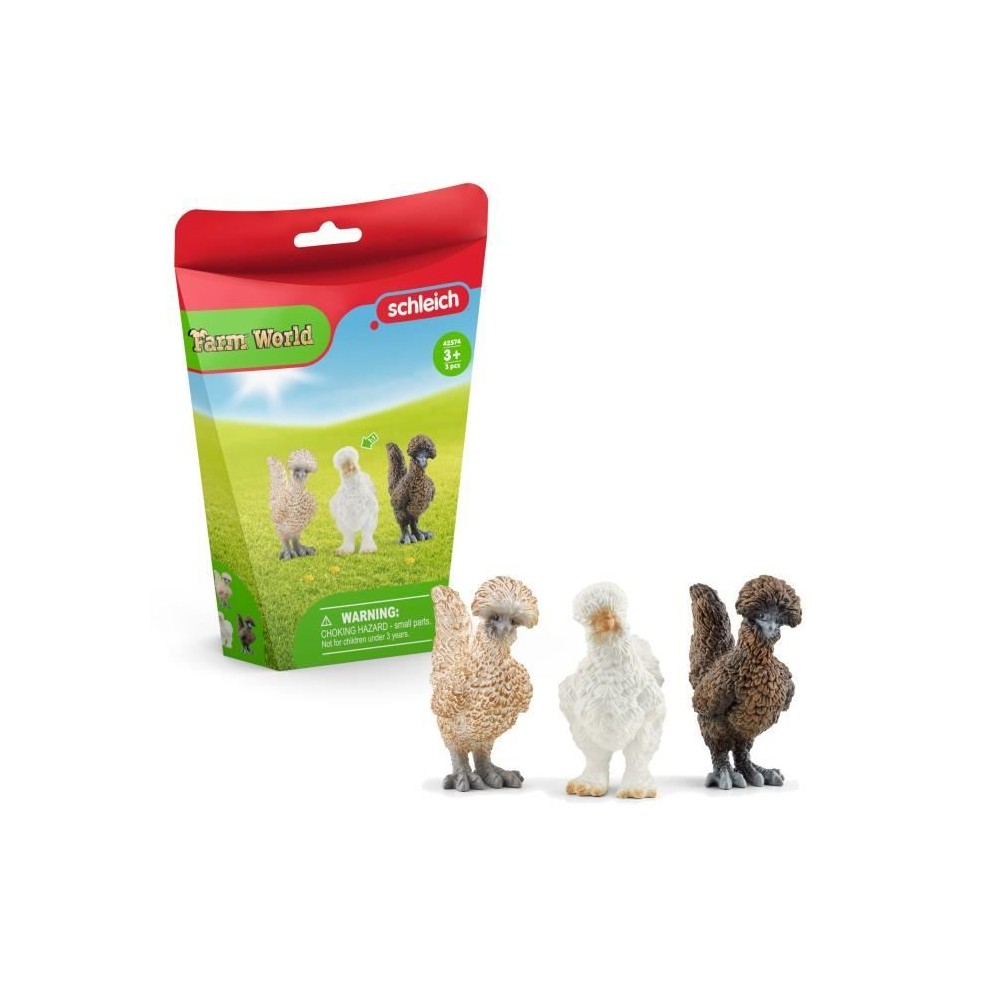 Coffret de Figurines Poules - Ferme Jouet et Grange de 3 Pieces avec F