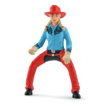 Figurine Cowgirl et Tonneaux de Racing et Cheval Schleich - Animaux de