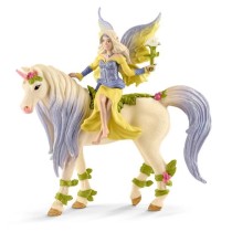 Fée Sera avec Figurine Licorne aux fleurs - Fée Sirene Magique et Fa