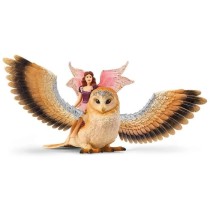 Figurine SCHLEICH Elfe a dos de chouette scintillante V2 - Gamme bayal