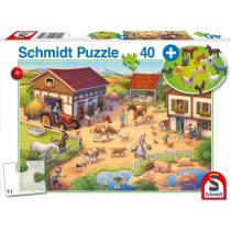 Puzzle Une ferme joyeuse - 40 pcs - SCHMIDT SPIELE - Animaux - Enfant