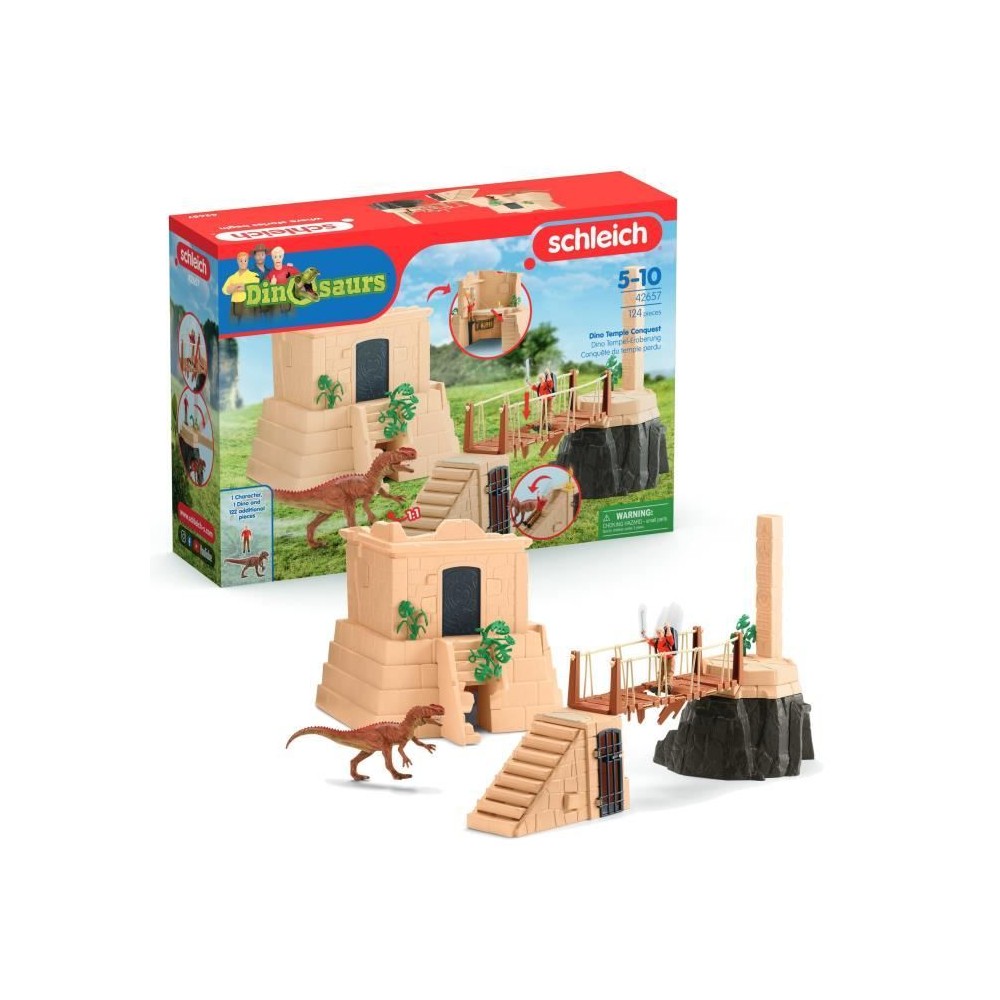 Aventures au temple perdu, Schleich 42657 Dinosaurs, Coffret avec un d