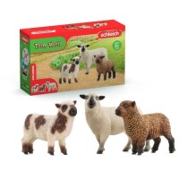 Figurine Trio de moutons, pour enfants des 3 ans, 5 x 19 x 11 cm - sch