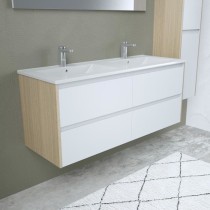 Ensemble SKARA set de salle de bain 120, vanity+vasque+miroir & Colonn