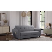 Canapé convertible express 3 places SKY - Tissu Gris - 192 x 100 x 88