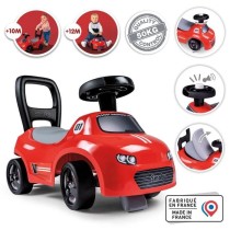 Smoby - Porteur enfant 2 en 1 - Auto Rouge - Coffre sous la selle + kl