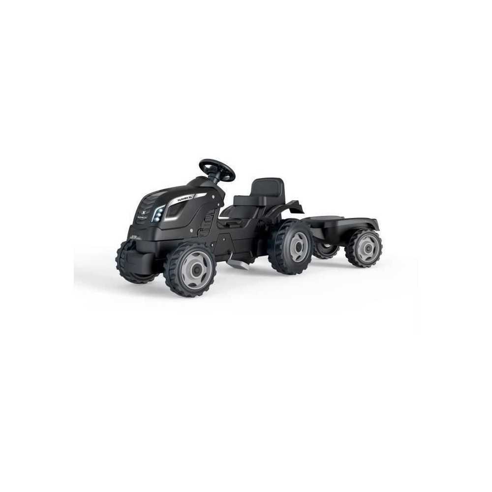 Tracteur a pédales Farmer XL + Remorque - SMOBY - Noir - 90% Plastiqu