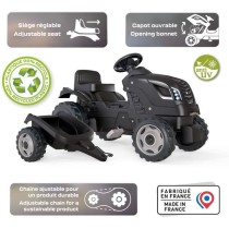 Tracteur a pédales Farmer XL + Remorque - SMOBY - Noir - 90% Plastiqu