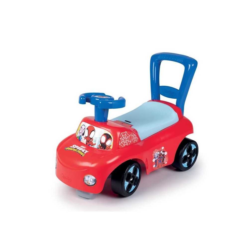 Smoby - Porteur auto Spidey - Fonction Trotteur - Coffre a jouets - Bu