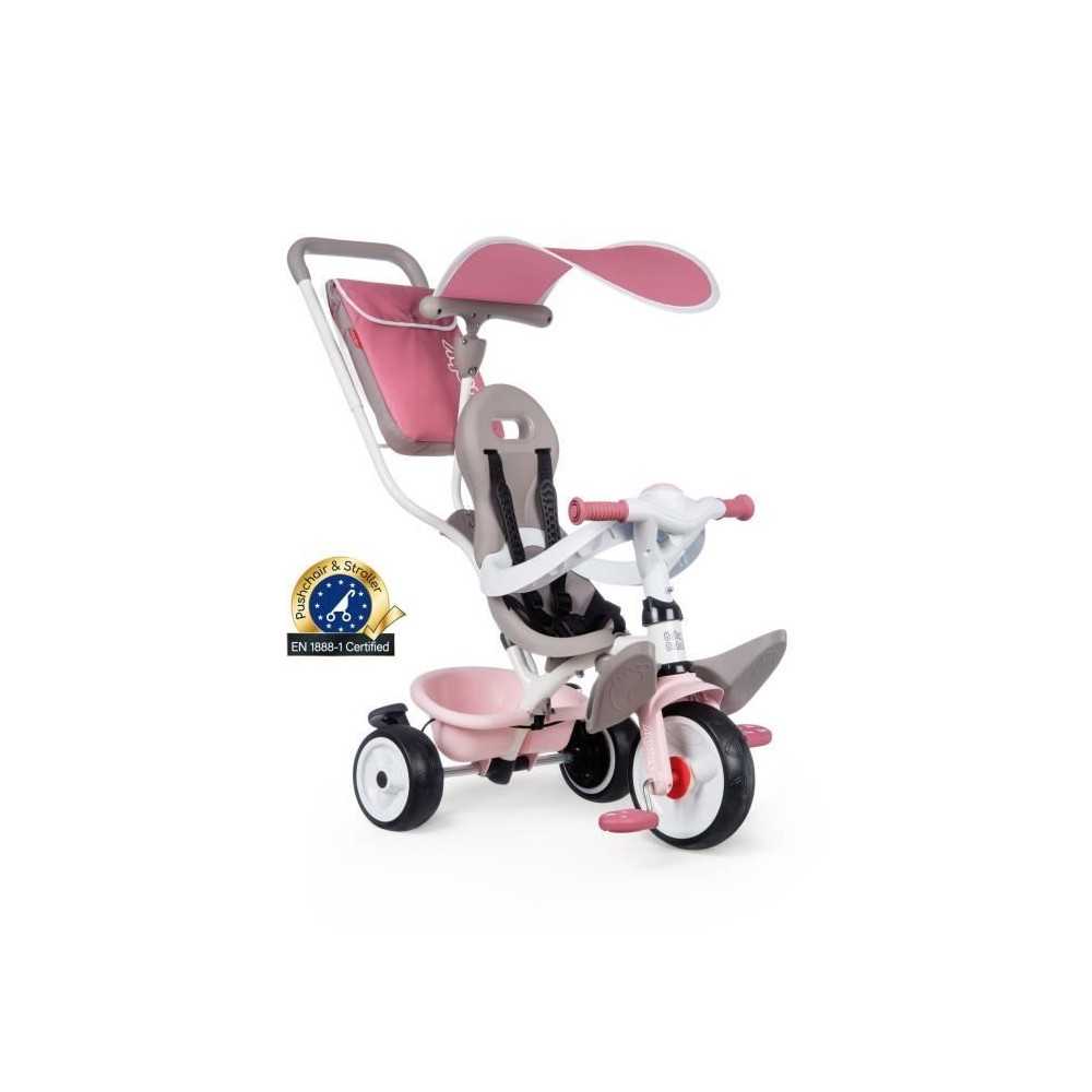 Tricycle évolutif enfant Smoby Balade Plus - Rose