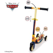 Smoby - Cars - Patinette pliable - 3 roues silencieuses - Plateau bois