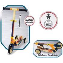 Smoby - Cars - Patinette pliable - 3 roues silencieuses - Plateau bois