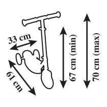 SMOBY - Reine des Neiges - Patinette 3 roues silencieuses - Guidon ré