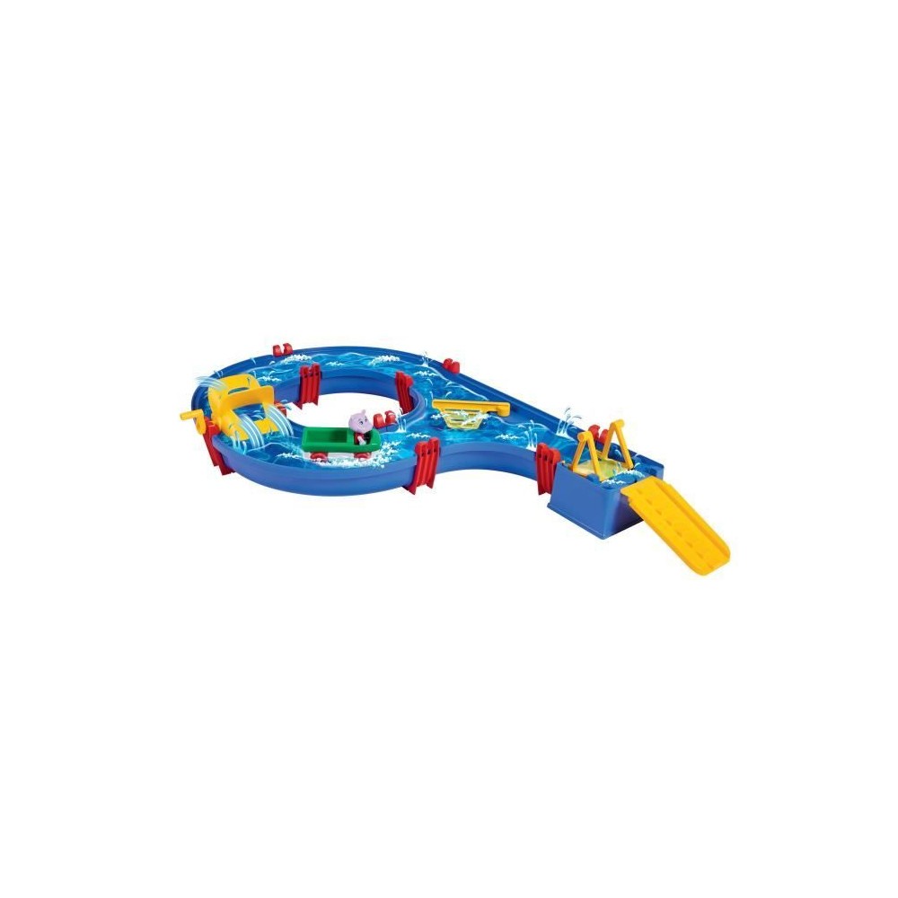 Circuit aquatique Smoby Aquaplay Set Amphie avec 1 bateau et 2 figurin