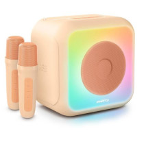 Enceinte karaoké lumineuse - BIGBEN - Peche - Bluetooth, 30W, 2 micro