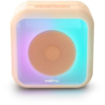 Enceinte karaoké lumineuse - BIGBEN - Peche - Bluetooth, 30W, 2 micro