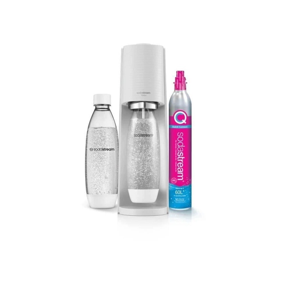 SodaStream TERRA Machine a Eau Pétillante -Pack 2 Bouteilles 1L Compa