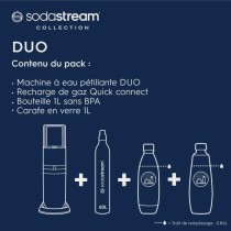 SODASTREAM Duo - Machine a Eau Pétillante Noire - Pack 2 Bouteille 1L