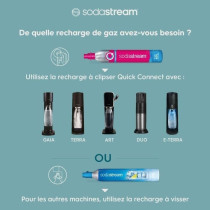 SodaStream recharge de gaz supplémentaire 60L Quick Conncect a clipse