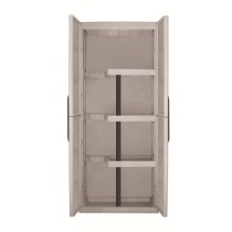 Armoire de rangement haute en résine TOOD avec porte-balai - 3 tablet