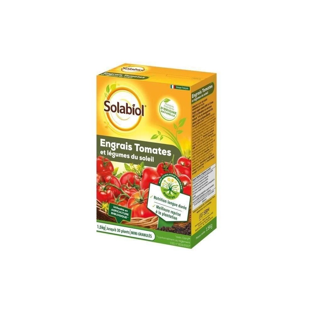 SOLABIOL SOTOMY15 Engrais Tomates Et Légumes Fruits - 1,5 Kg