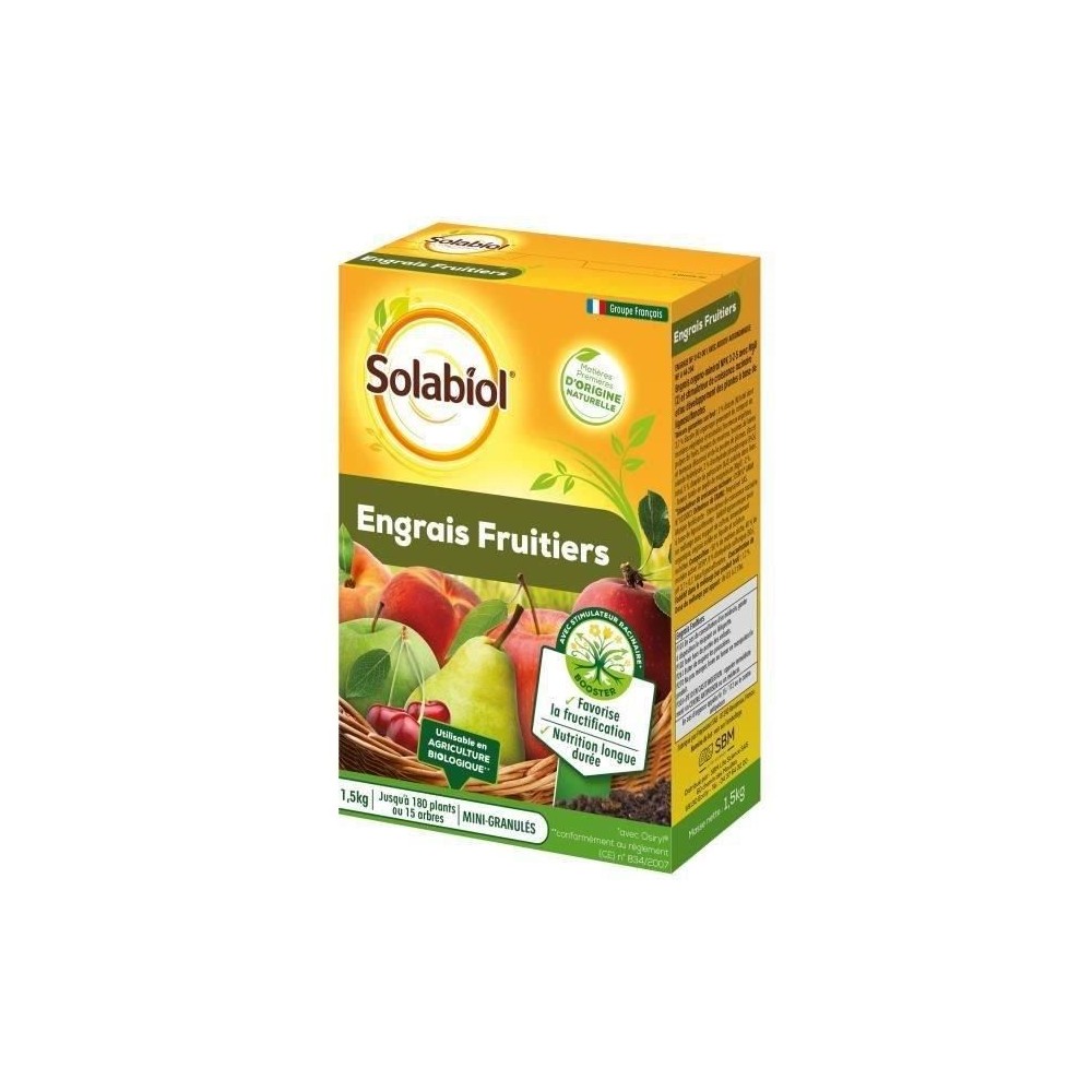 SOLABIOL SOFRUY15 Engrais Fruitiers - 1,5 Kg