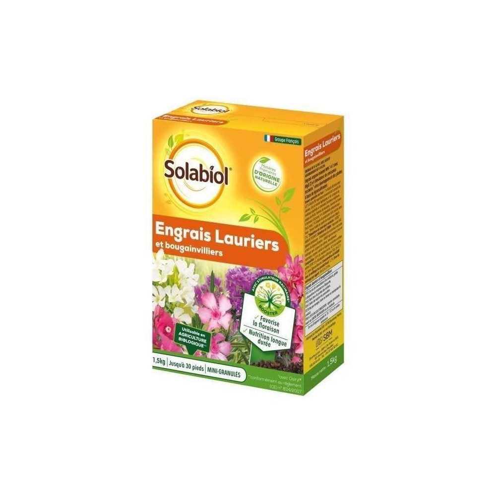 SOLABIOL SOLAURY15 Engrais Lauriers et Bougainvilliers 100% Organique