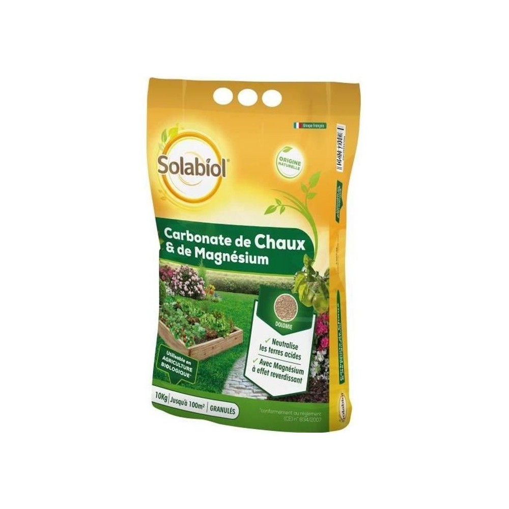 SOLABIOL SOCHAUX10 Carbonate De Chaux Et De Magnesium 10kg, Efficace