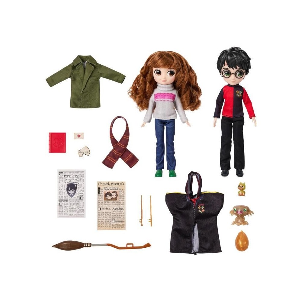 Harry Potter - Coffret Deluxe Poupée 20cm Harry Potter et Hermione -