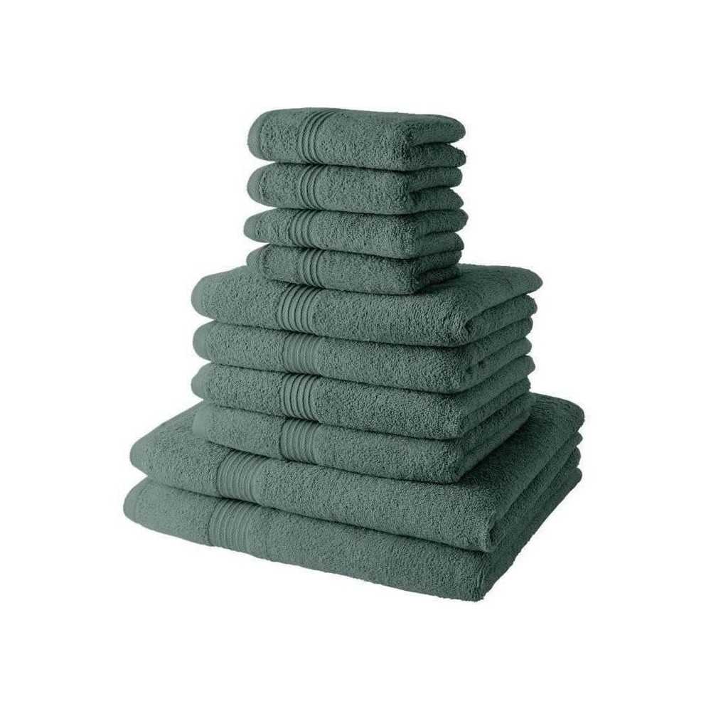 Lot de 10 serviettes de bain TODAY comprenant 4 serviettes 30x50 + 4 s