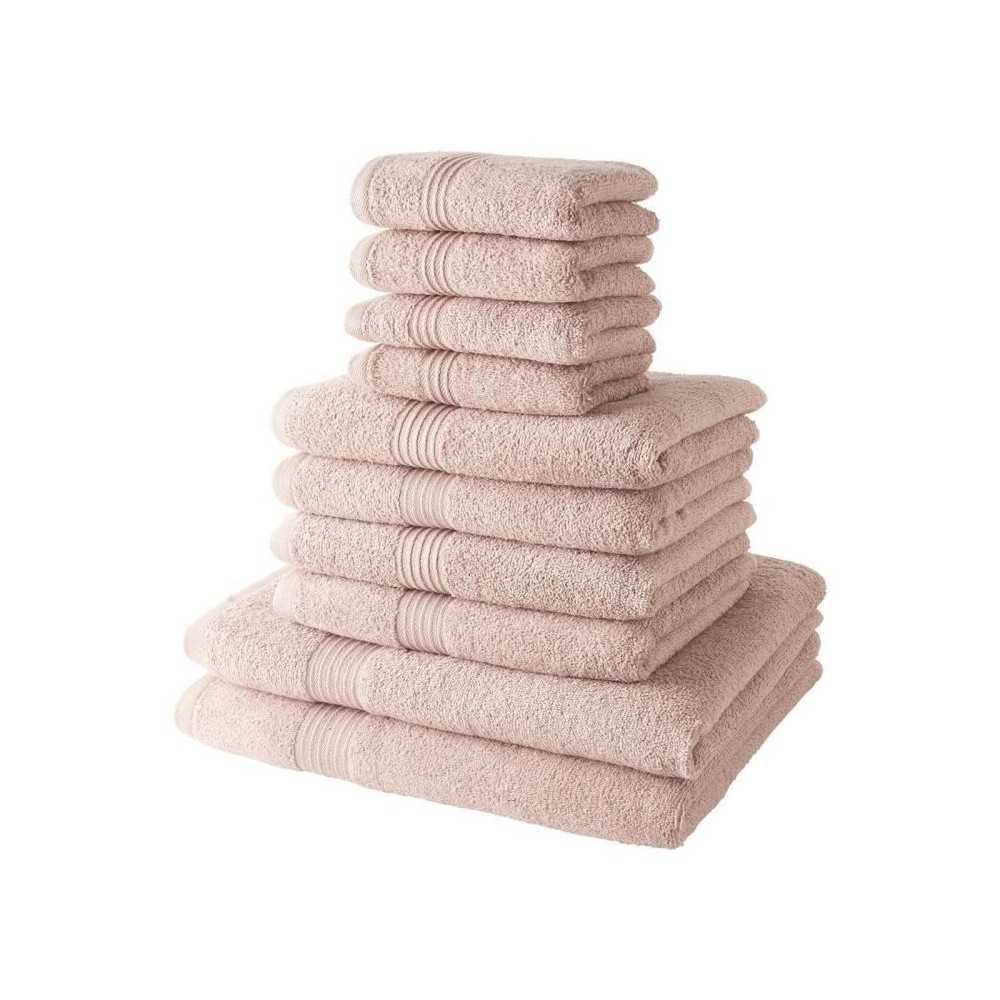 Lot de 10 serviettes de bain TODAY comprenant 4 serviettes 30x50 + 4 s