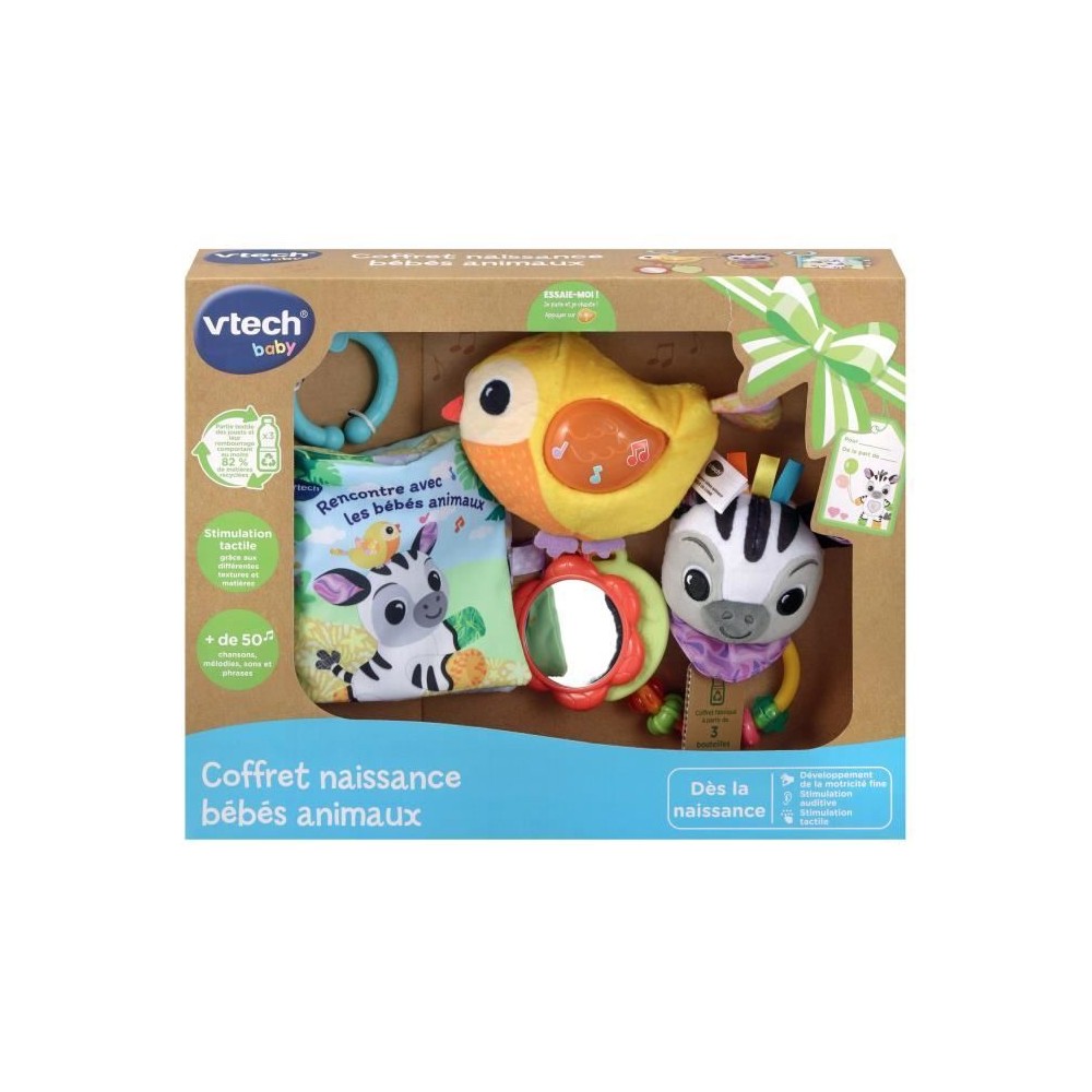 VTECH coffret naissance bébés animaux (bouteilles plastiques recycl