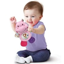 VTECH BABY - Hochet Croc'Hippo - Peluche Texturée Rose