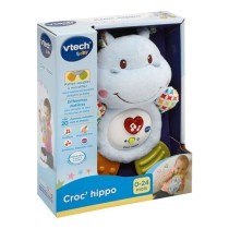 VTECH BABY - Hochet Croc'Hippo - Peluche Texturée Bleue