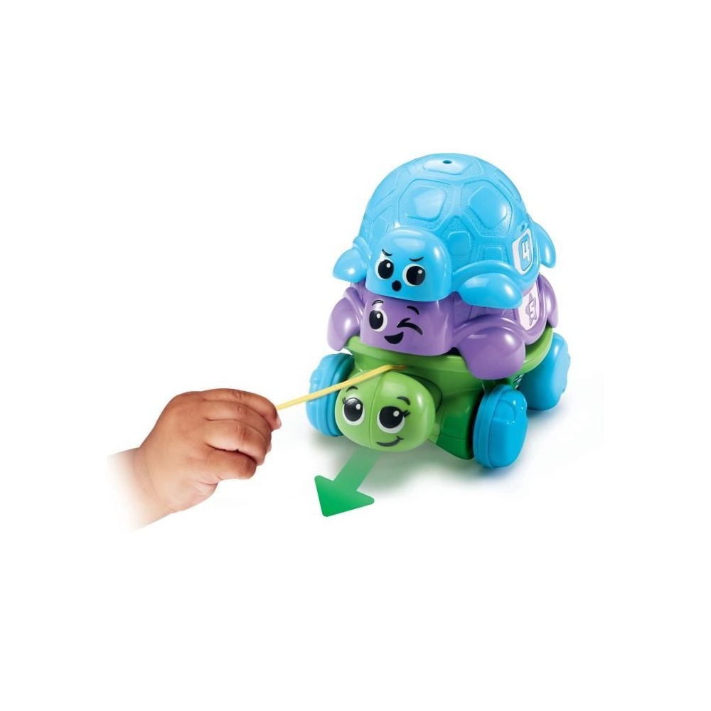 VTECH-FAMILLE EMPILO TORTUE (PLASTIQUE REUTILISE)